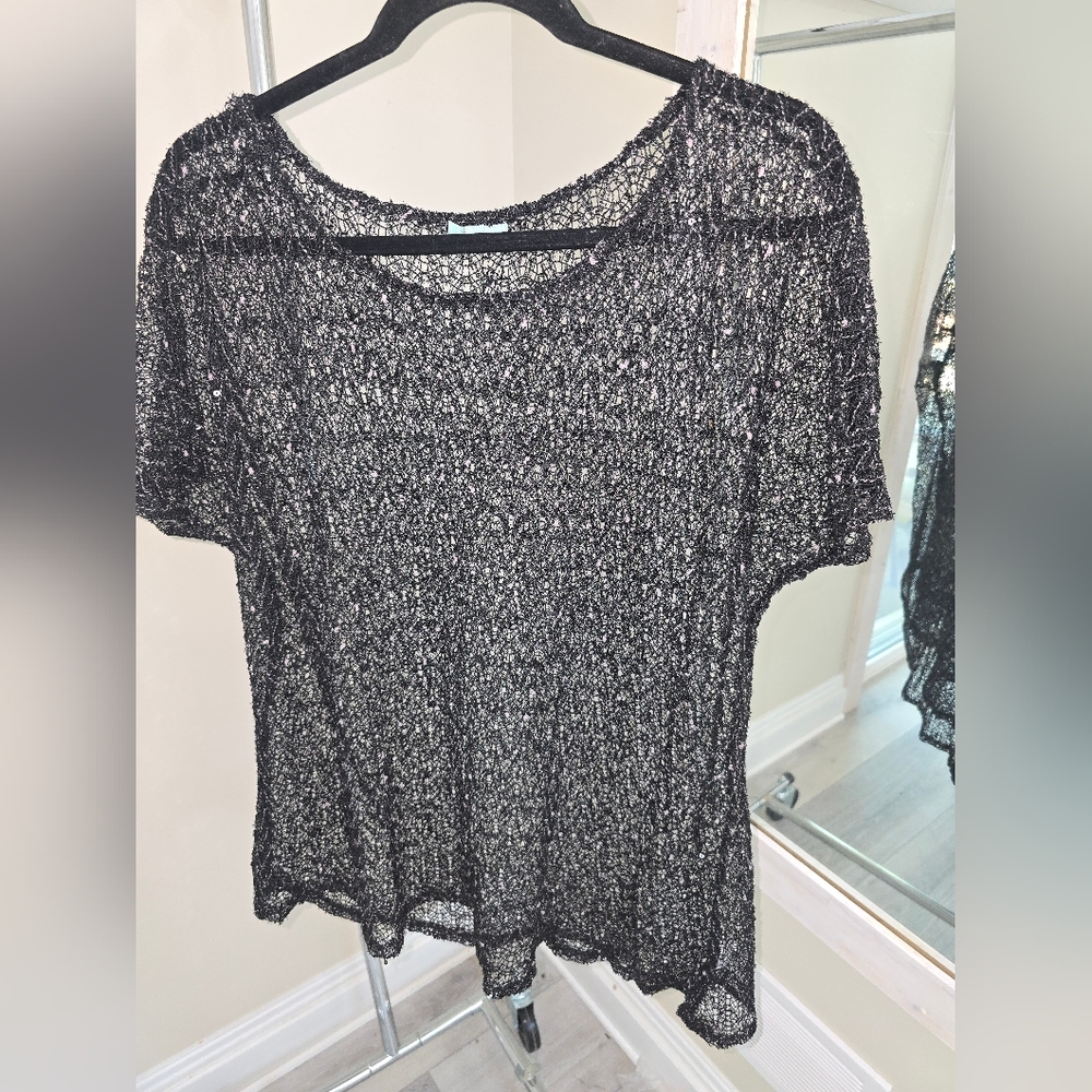 BLACK SHEER TUNIC
